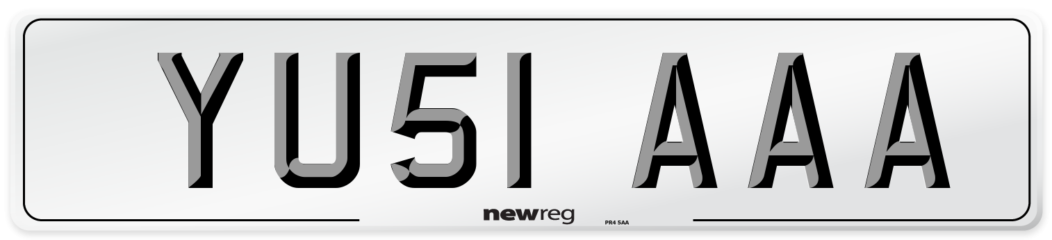YU51 AAA Number Plate from New Reg